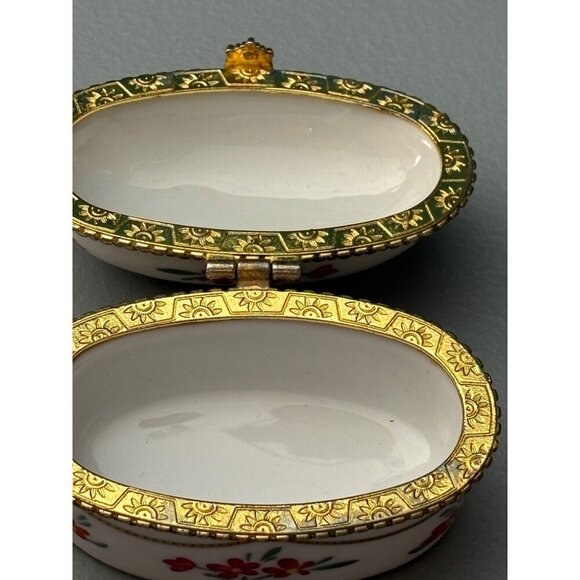 Imperial Porcelain Floral Hinged Trinket Box Psalm 98:4 Make A Joyful Noise - Picture 5 of 7